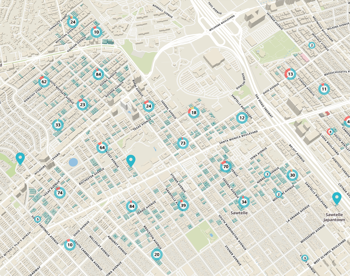 Incomplete mapping of building footprints