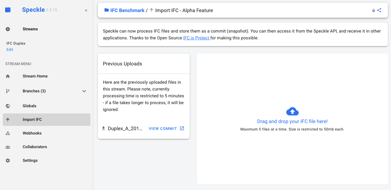 Speckle IFC Interface